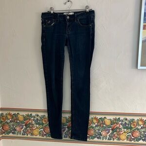 Hollister Skinny Jeans, Size 7R(Junior), Dark Blue Denim